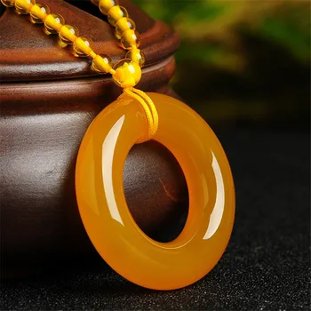 

Natural chalcedony, Ruyi lock pendant, white jade pendant, pendant