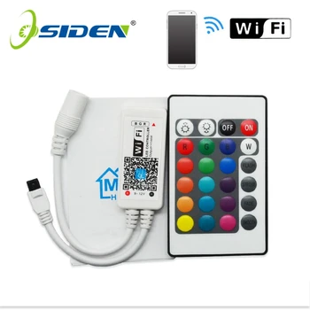 

OSIDEN WIFI Led Controler RGB/RGBW Intelligent Controller IR 24 Key Remote Controller DC5-28V for RGB / RGBW LED Strip