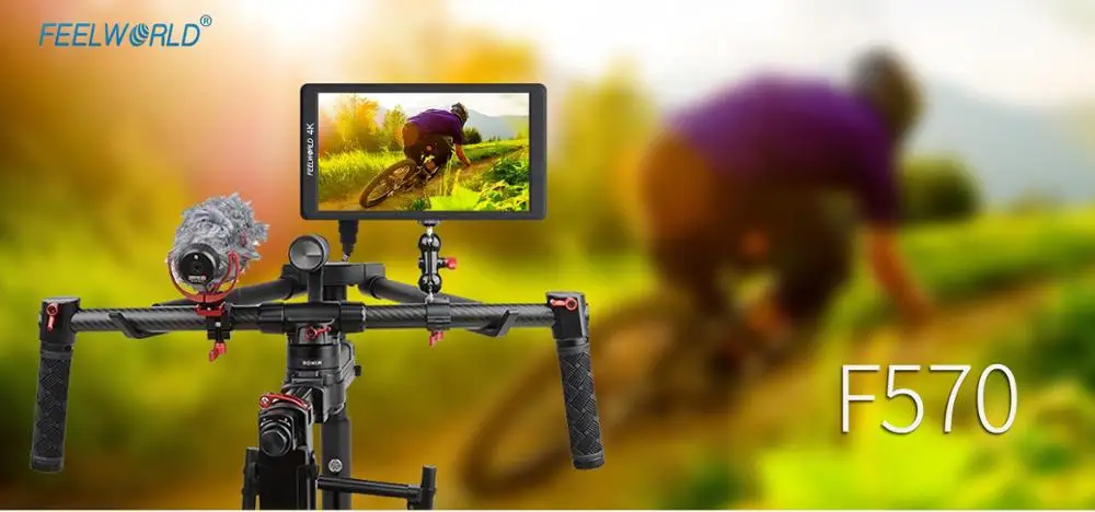 Feelworld F570 5," ips DSLR на поле камеры монитор 4 K HDMI FHD 1920x1080 Видео монитор для sony Canon Nikon и т. д. с кронштейном