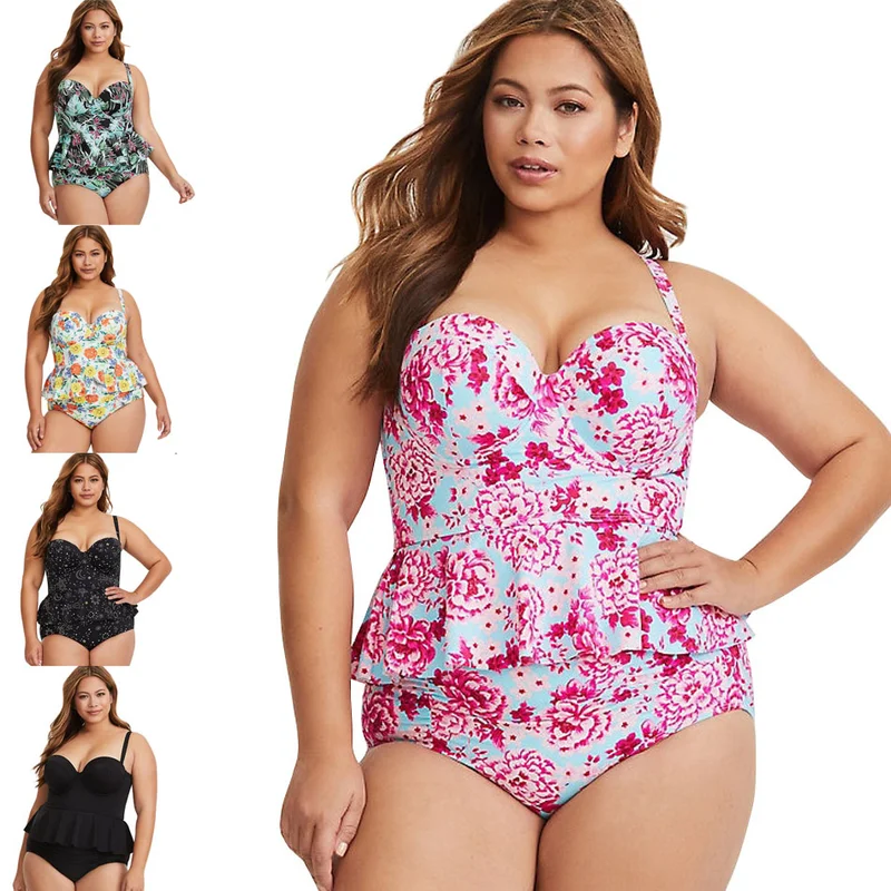 plus size strappy swimsuit