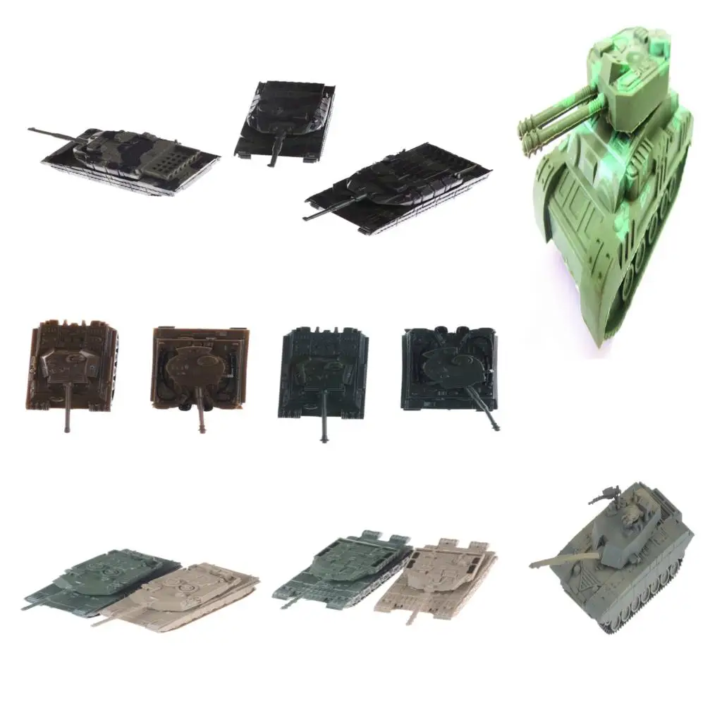 1PC nouveau réservoir militaire de la seconde guerre mondiale 4D en plastique assemblé Kits de réservoir modèle d'assemblage réservoir de Combat Intelligence jouet