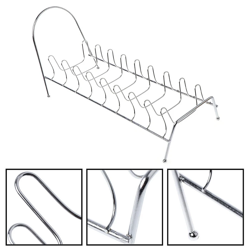 Тарелка-органайзер 7 слотов Хромированная Подставка для сушки посуды