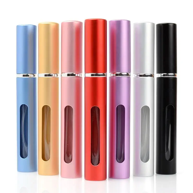 

4ML Refillable Optical Plate Aluminum Perfume Glass Spray Bottle Cosmetic Metal Packaging Container LX1294