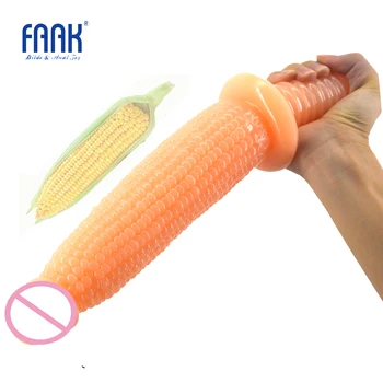 FAAK long dildo with thread handle imitate corn dildo big fake penis sex toys for women adult products sex shop flirt masturbate 1