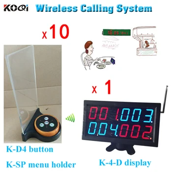 

Call button system K-4-D + K-D4-Wooden + K-SP-Black restaurant table displays