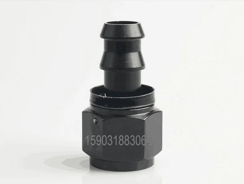 

-4 AN 4 AN--AN12 Straight Push-On Hose End fittings Push Lock Aluminum Black