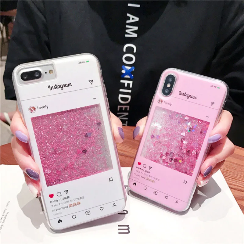 

FQYANG Dynamic Liquid Quicksand Case For REDMI NOTE 6 PRO 6A NOTE5 PRO 5A 4X Peach Blossom Perfume Patterned Transparent Cover