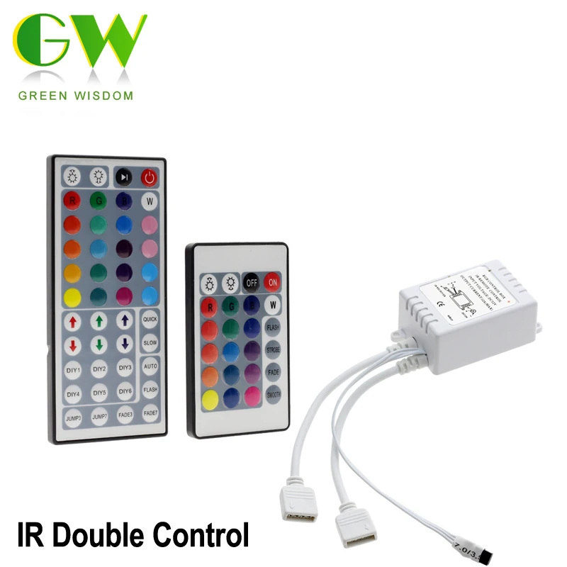 #Best LED RGB IR Remote Controller DC12V 24Key 44 Key Double Output Controller For RGB LED Strip