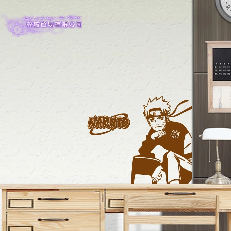 Naruto Japanese Cartoon Car Sticker Uzumaki Naruto Decal Posters Vinyl Wall Decals Pegatina Decor Mural Sticker