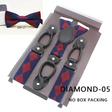 Мужские подтяжки на пуговицах, Пейсли, модные свадебные, различные, 6 зажимов, вечерние, предварительно завязанные галстуки-бабочки, регулируемые подтяжки на подтяжках, Tirante