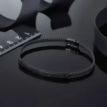 SLJELY, высокое качество, 925 пробы, серебряный, черный, макраме, браслет, микро циркон, ручной работы, тканый браслет, для женщин, хорошее ювелирное изделие