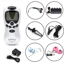 Electro Shock Kit Massage Pad Anal Butt Plug Electric Penis Rings Sex Medical Themed Nipple Clamps Sex Toys For Men Women Gays