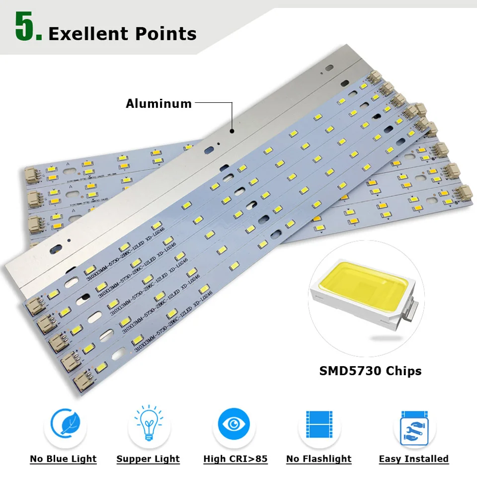 Светодиодный PCB 4 Вт 6 Вт 8 Вт Светодиодный светильник SMD5730 алюминиевый потолочный светильник сменный панельный светильник модифицированный потолочный светильник