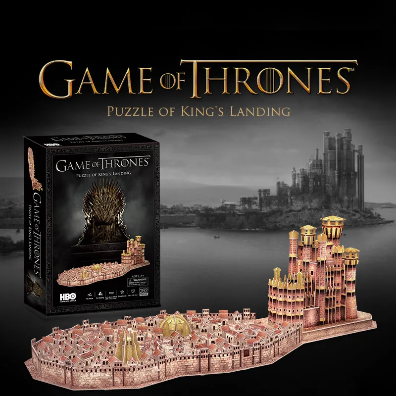 

Game of Thrones Daenerys Targaryen Cersei Cosplay Iron Throne 3D King's Landing Castle Puzzle Kids Adult Toy Model Decoration