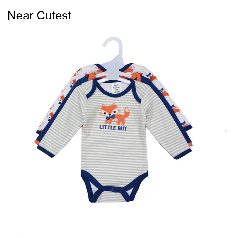 Cerca 3 unids/lote invierno Bebé Mamelucos recién nacido de algodón de manga larga Monos bebé Niños ropa bebes ropa Cerca 3 unids/lote invierno Bebé Mamelucos recién nacido de algodón de manga larga Monos bebé Niños ropa bebes ropa