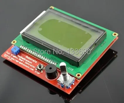 3D Printer Kit Smart Parts RAMPS 1.4 12864 Controller Control Panel LCD Display Monitor Motherboard Yellow green Module Hot Sale