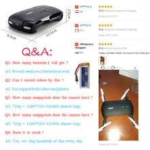 JJRC H37 Quadcopter Selfie Drone Foldable 6-Axis Gyro Altitude Hold G-sensor Elfie Mini Flight with Camera 720p WIFI FPV RC RTF