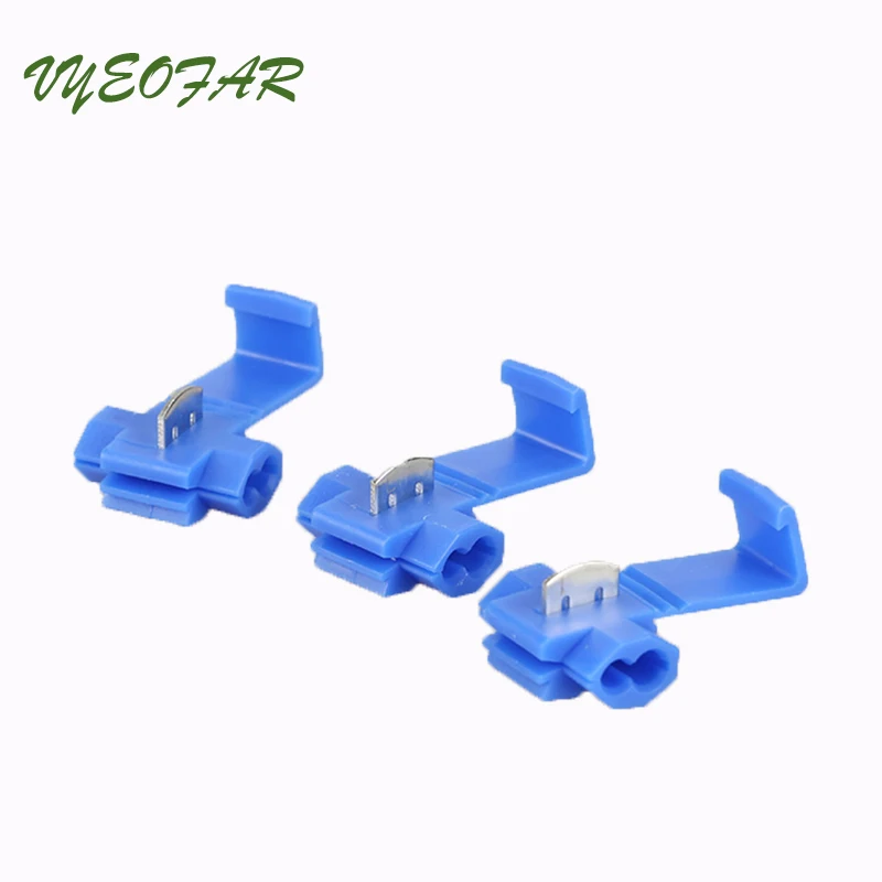 

30pcs 802P3 Blue Y Spade Terminal Scotch Lock Quick Splice Crimp Terminal 18-14 AWG Single Stranded wire 0.75-2.5mm Connector