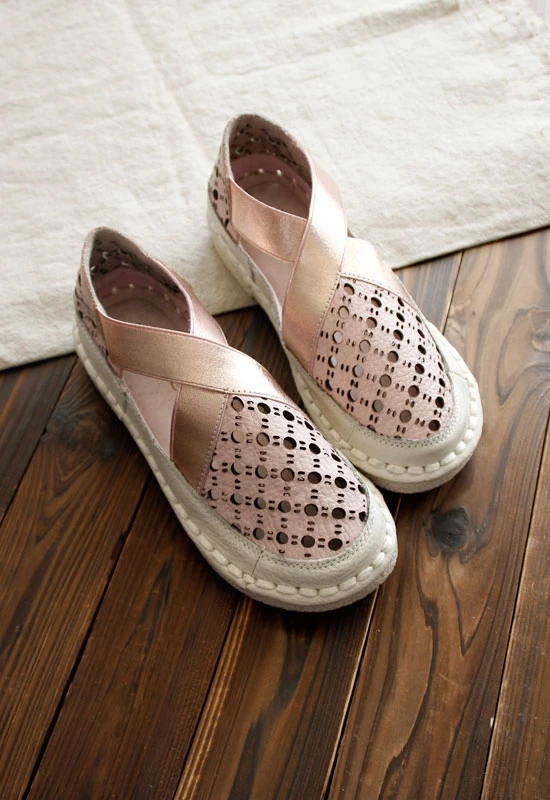 HUIFENGAZURRCS-сандалии из натуральной кожи, белые туфли ручной работы, туфли на плоской подошве в стиле ретро mori girl, повседневная обувь на полой