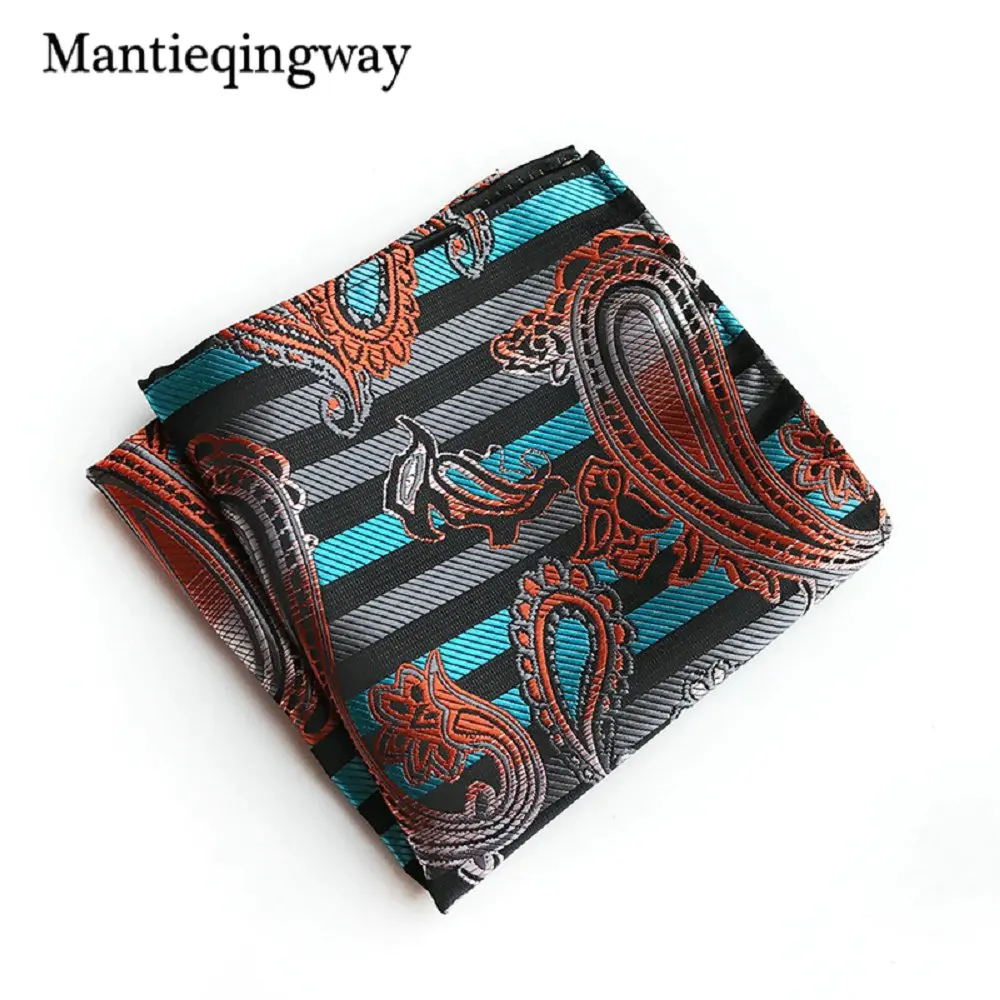 03 Mantieqingway мужские Пейсли с цветочным принтом Платки носовые для девочек для мужские кешью платок полиэстер карман Полотенца груди Полотенца Hanky - Цвет: 03