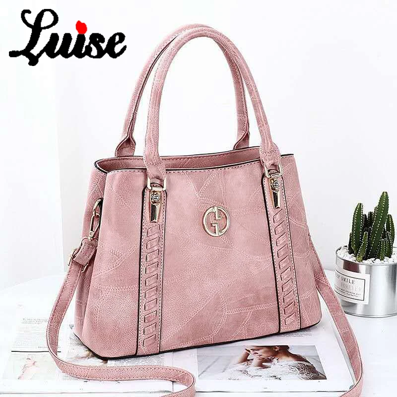 

2019 Leather Handbags Big Women Bag High Quality Casual Single Shoulder Tot Bag Female Bags Shoulder Bag Ladies Large Handbag