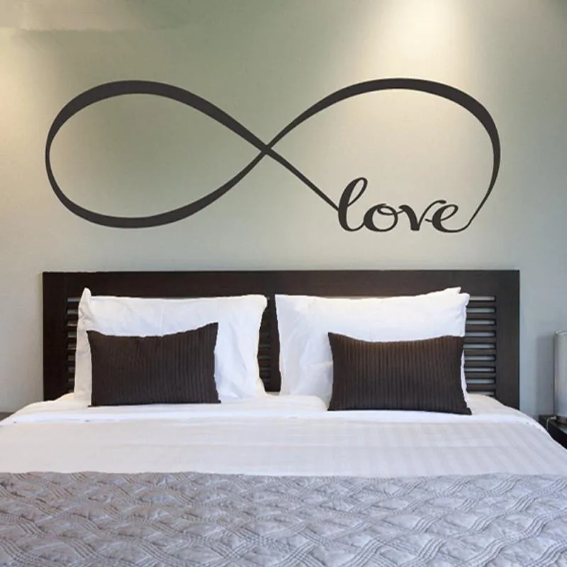 

LH041 Love Infinity Symbol Couple Bedroom Personalized DIY Vinyl Wall Stickers Sweet Quotes Wall Art Decals Home Decor