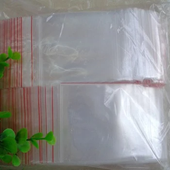 

200 Pcs storage bags transparent plastic zipper bags Packaging bag For Small Parts (5*7cm)