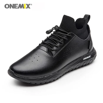 

ONEMIX Men's Running Shoes Microfiber Leather Women Sneakers Lady Sport Sneakers Unisex Jogging Shoes Light Man Shoes in Pink