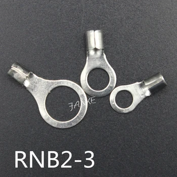 

1000pca/pack RNB2-3 Non-insualted Ring Brass Terminals Cable Lug Wire Connectors For 16-14 AWG 1.5-2.5 sq mm Max Current 27A