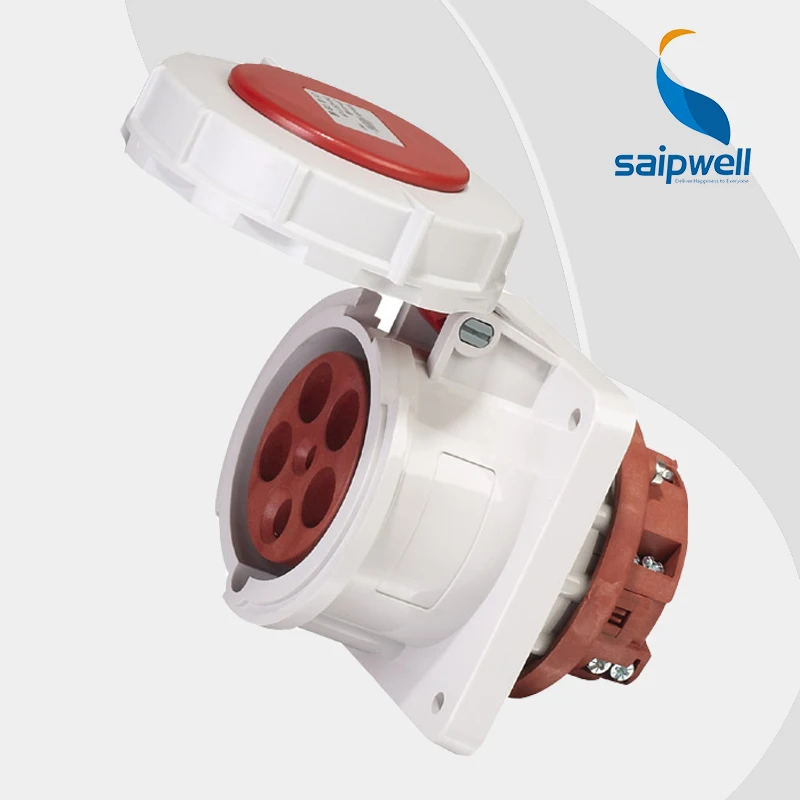 

Wholesale Saipwell 5P (3P+N+E) 400V 63A IP67 EN / IEC 60309-2 IP67 waterproof electric socket ac power socket female SP1128