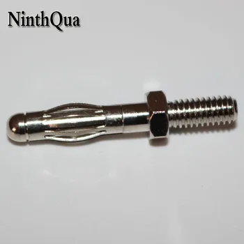 

10pcs Thread 4mm Banana Plug for Panel Mount M4 Bolt Fitted Uninsulated Plugs Adaptor Connector