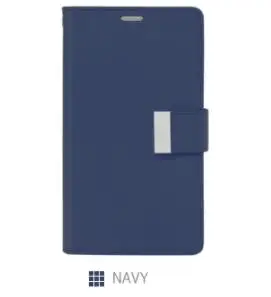 Mercury GOOSPERY богатый Дневник кошелек чехол трехстворчатый для Apple iPhone 5 5S SE 6 6s 7 8 Plus X XS XR XS MAX 11 Pro max - Цвет: navy