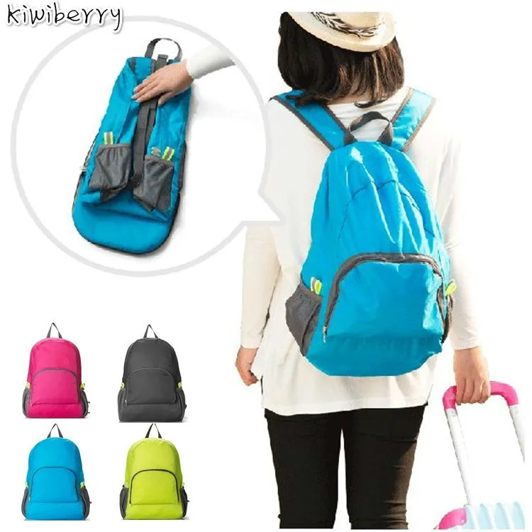 

Outdoors Portable Foldable Travel Transparent Vacuum Bags For Clothes Waterproof Nylon Motion Skin Package Shoulders Backpack