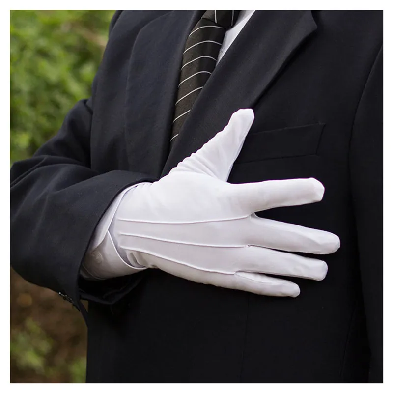 Men White Formal Gloves Tactical Gloves Tuxedo Honor Guard Parade 1Pair