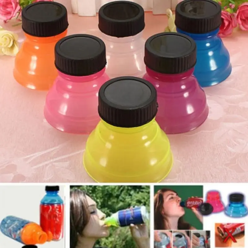 6Pcs Reusable Useful Creative Universal Snap On Tops Soda Can Bottle