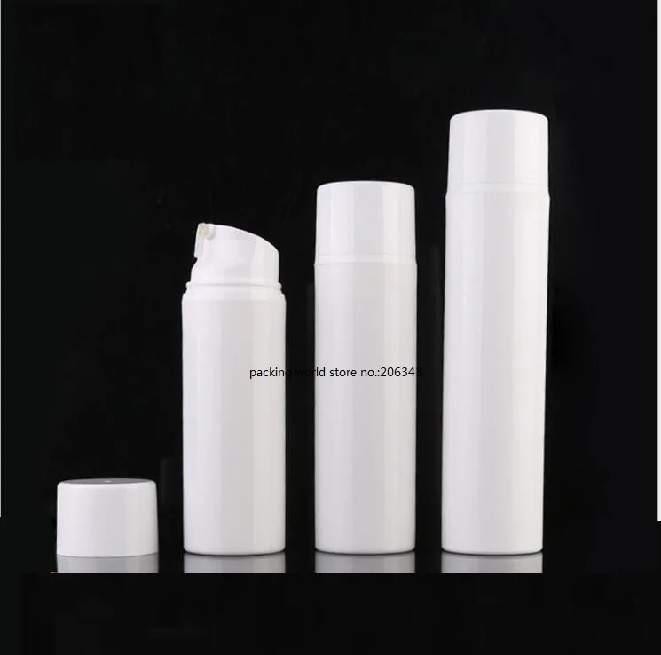 

120ML white plastic airless bottle,white/transparent lid for lotion/emulsion/serum/cream/whitening liquid/foundation packing