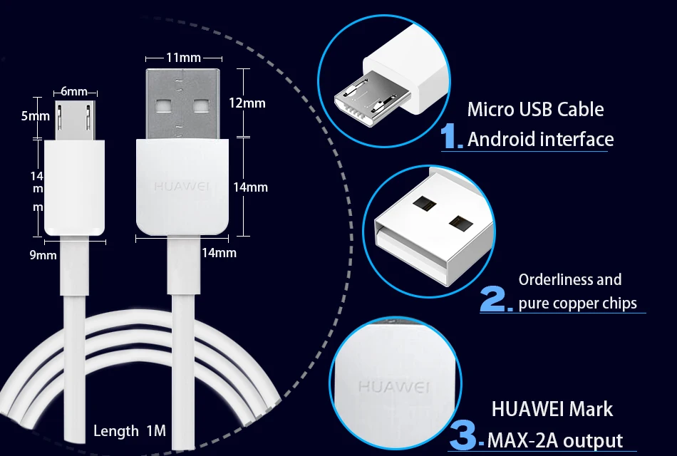 Huawei mate 8 S 7 Nova Lite USB настенное зарядное устройство Micro USB кабель Быстрый адаптер 9V2A Honor 9i 9 8 Lite P8 max Play 7 7i 6