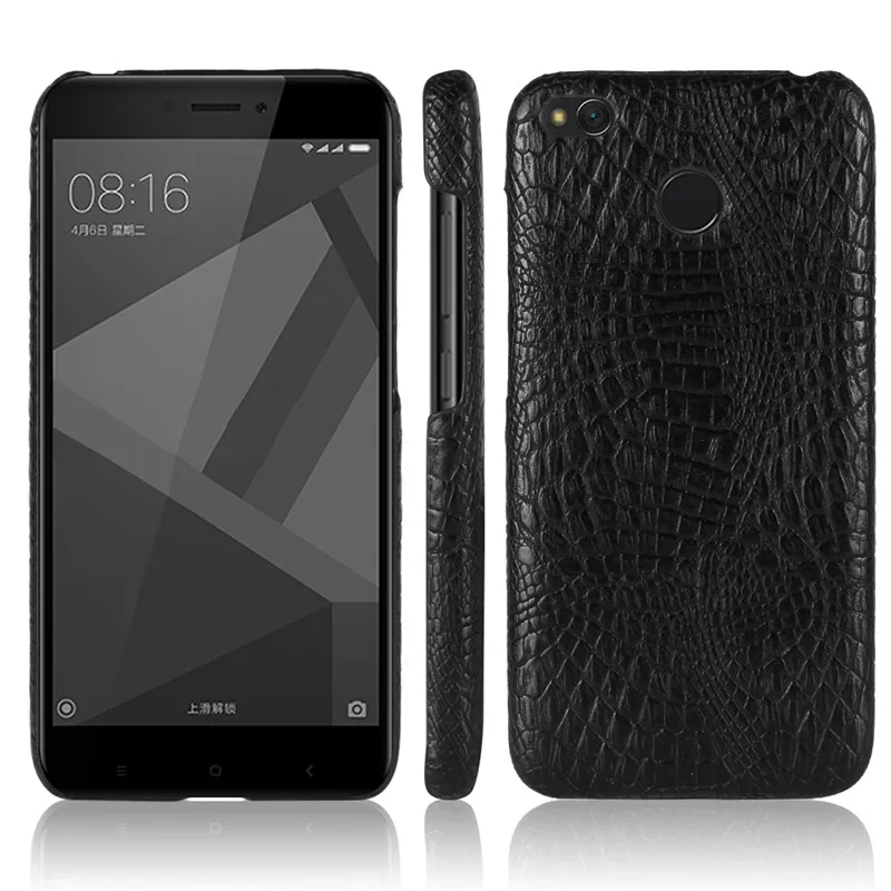 

Xiaomi Redmi Note 4X Note4X 5.5" Case Crocodile Pattern Hard PC+PU Leather Surface Back Cover Hard Phone Case for Redmi Note 4X