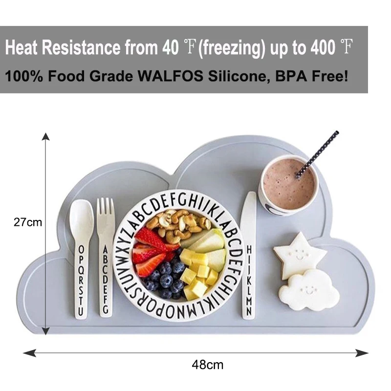 Walfos,, пищевой силиконовый коврик, для малышей, для детей, жаростойкий коврик, жаростойкий силиконовый коврик для стола, коврик для столовой