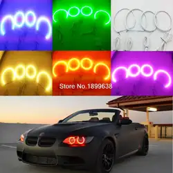 Супер яркий несколько Цвет RGB Multi-Цвет светодиодный Ангельские глазки комплект с пультом дистанционного управления для BMW 3 серии E90 не