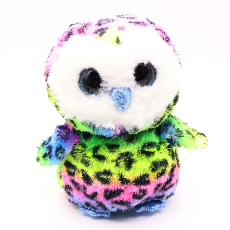 Ty Beanie Boos серый Кот плюшевая кукла девочка подарок на день рождения Единорог Сова собака лиса 15 см большие глаза Плюшевые животные и плюшевая кукла