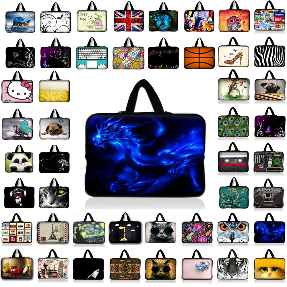 10 11.6 13.3 14 15 15.6 17 17.3 Inch blue dragon Laptop Bag Notebook Sleeve Case Messenger tablet sleeve for ipad macbook | Компьютеры и