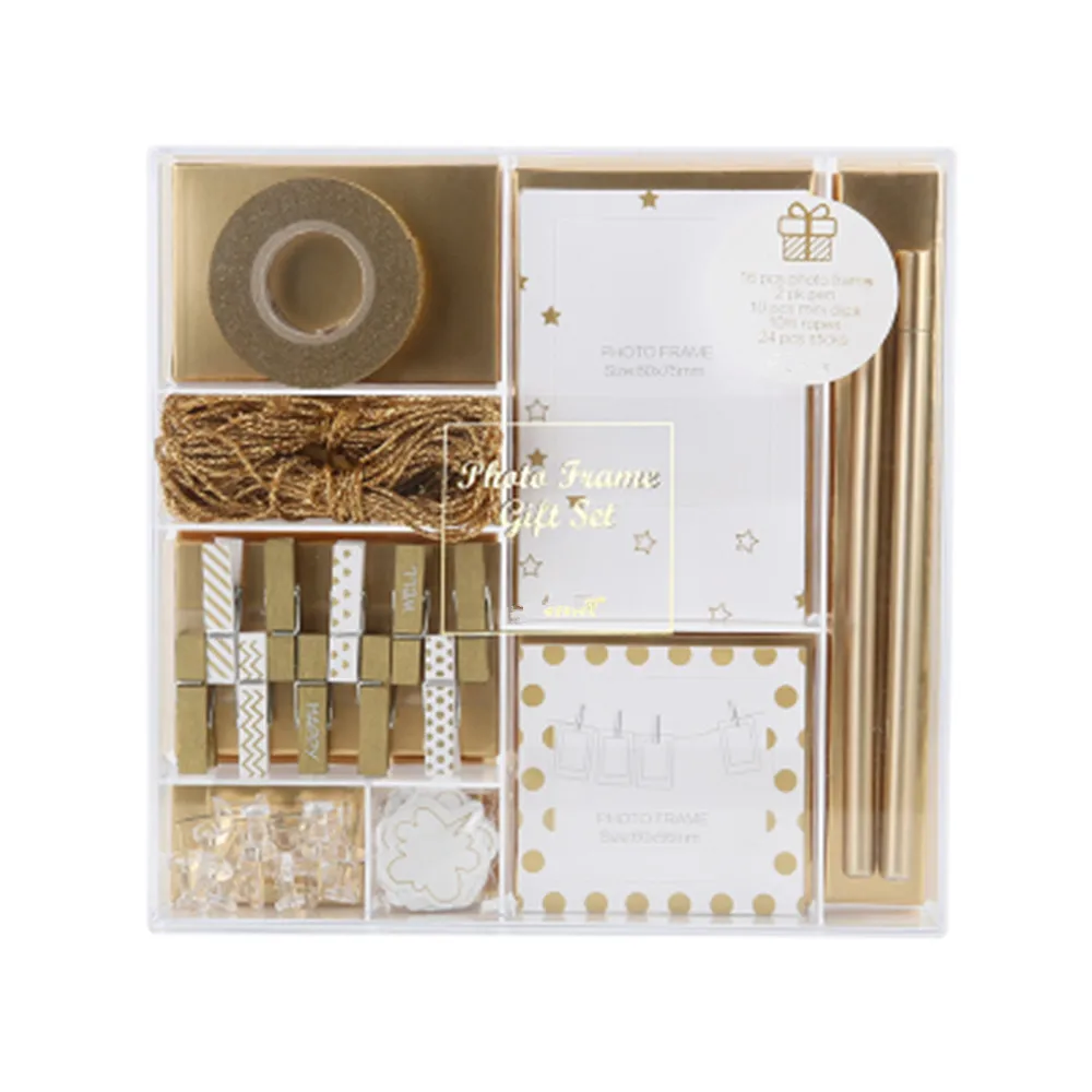Photo Frame Gift Set Home Decorations Supplies Wood Clips Washi Tape