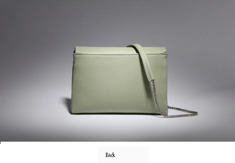 Женская сумка на плечо из натуральной кожи, дизайнерская сумочка, металлическая модная сумка-конверт, женские сумки через плечо, длинная Высококачественная сумка на цепочке