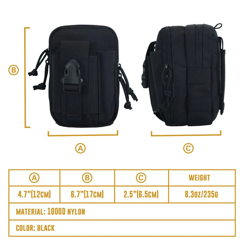  OneTigris Tactical MOLLE Bag Original EDC Pouch Utility Gadget Steel Sparrow Pouch Portable Daily U
