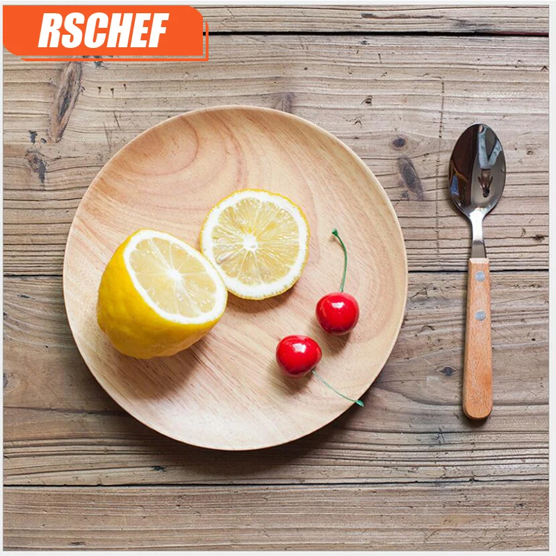 RSCHEF 1 шт. кухонные принадлежности японские деревянные тарелки для посуды толстые