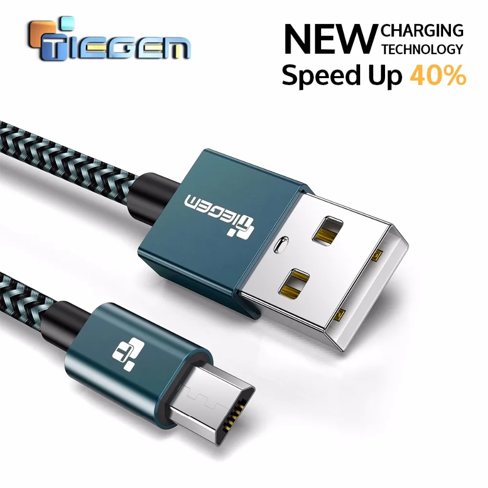 5V 2A Micro USB кабель TEGEM быстрое зарядное устройство кабель для передачи данных нейлоновый плетеный кабель USB ЗУ для мобильного телефона кабель для samsung htc huawei