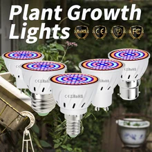 

CanLing Full Spectrum Led E27 AC 220V Plant Light E14 Growing Lamp MR16 Phytolamp GU10 Growlight B22 Spotlight Bulb For Grow Box