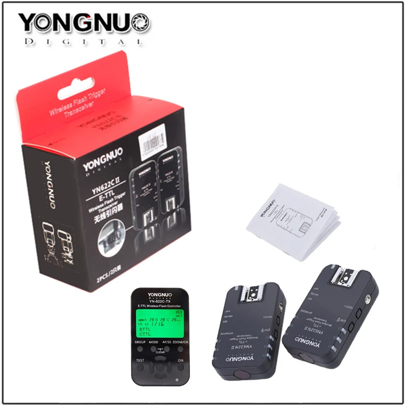 Беспроводная YONGNUO ttl триггер для вспышки с YN-622C II/YN622C-TX Высокоскоростная синхронизация приемопередатчик для Canon Камера 1000D 650D 600D 7D 5diii