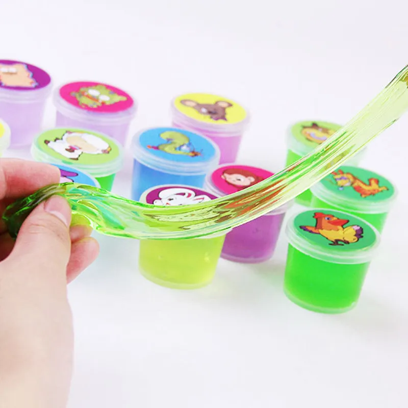 

Funny baby Toys Random 1pcs 20g Color Crystal non-toxic Playdough Slime Rubber Mud Silly Clay Plasticine DIY Polymer Gum toys